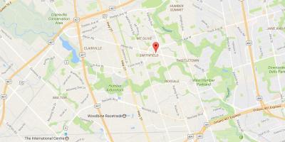 Mapa Albion road Toronto