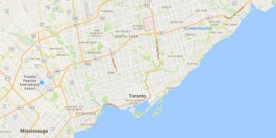 Mapa Arašídové district Toronto