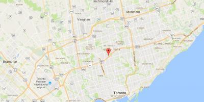 Mapa Armour Heights district Toronto