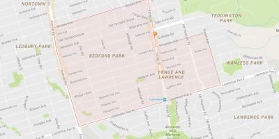 Mapa Bedford Park sousedství Toronta