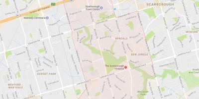 Mapa Bendale sousedství Toronta