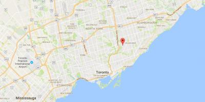 Mapa Bermondsey district Toronto