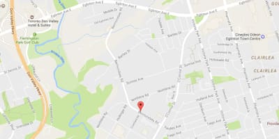 Mapa Bermondsey road Toronto