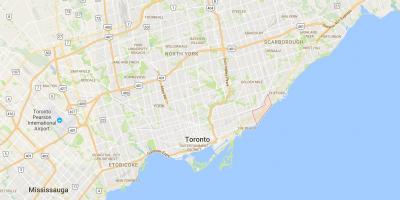 Mapa Bříza Cliff district Toronto