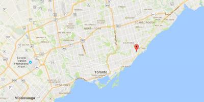 Mapa Bříza Cliff Heights district Toronto