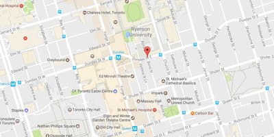 Mapa Bond street Toronto