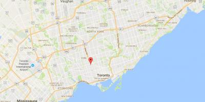 Mapa Bracondale Hill ve městě Toronto