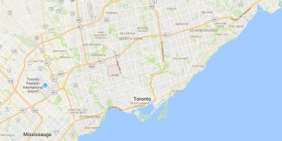 Mapa Briar Hill–Belgravia district Toronto