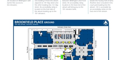 Mapa Brookfield Místo, Toronto