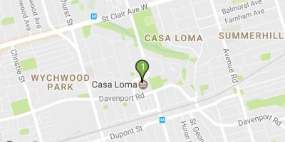 Mapa Casa Loma v Toronto