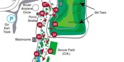 Mapa Centennial Park golf kurzy Toronto