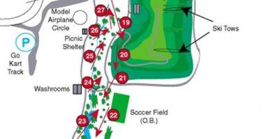 Mapa Centennial Park golf kurzy Toronto