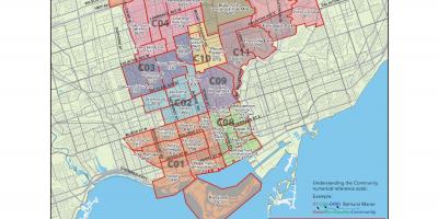 Mapa střední Toronto