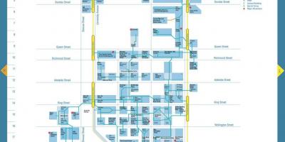 Mapa Cesty Financial District Toronto