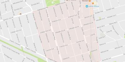 Mapa Chaplin Statky sousedství Toronta