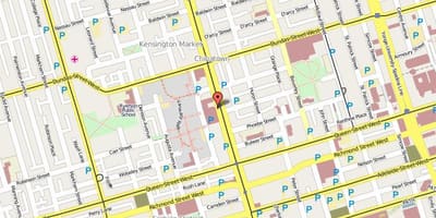 Mapa Chinatown v Toronto