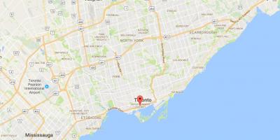 Mapa CityPlace district Toronto
