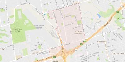 Mapa Clanton Park sousedství Toronta