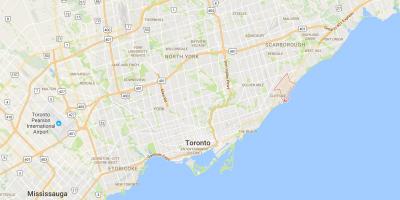 Mapa Cliffcrest district Toronto