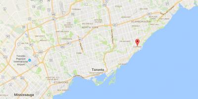 Mapa Cliffside district Toronto