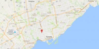 Mapa Davenport district Toronto