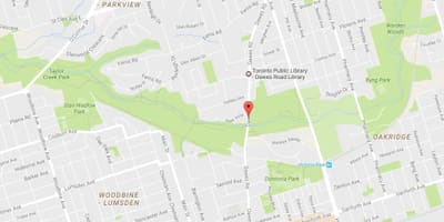 Mapa Dawes road Toronto