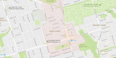Mapa Deer Park sousedství Toronta