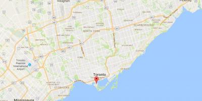Mapa okresu Toronto Islands district Toronto