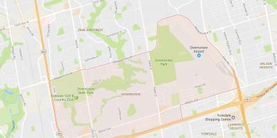 Mapa Downsview sousedství Toronta