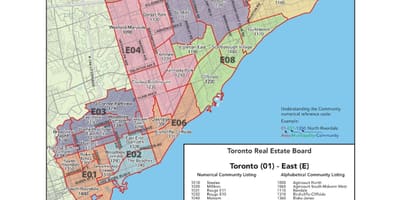 Mapa east Toronto