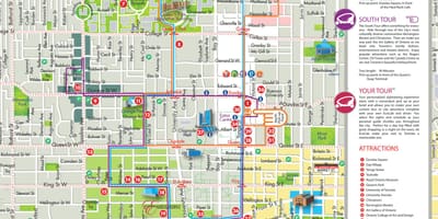 Mapa Eco taxi tours v Toronto