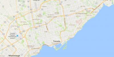 Mapa Eglinton East district Toronto