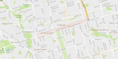 Mapa Eglinton West sousedství Toronta
