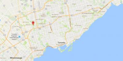 Mapa Elms district Toronto