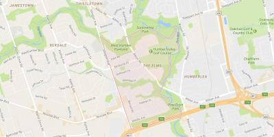 Mapa Elms sousedství Toronta