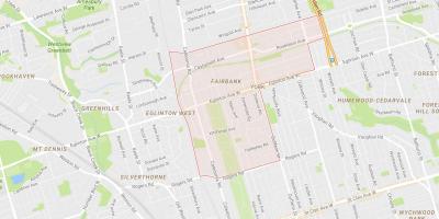 Mapa Fairbank sousedství Toronta