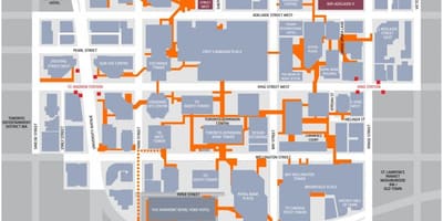 Mapa financial district Toronto