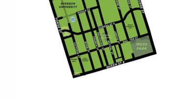 Mapa Zahradní Čtvrti přehled Toronto