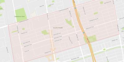 Mapa Glen Park sousedství Toronta