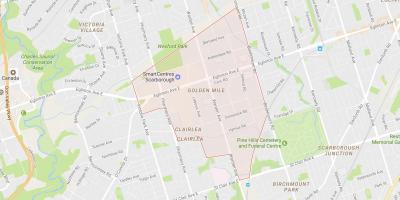 Mapa Golden Mile v sousedství Toronta