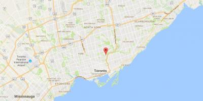 Mapa Guvernéra Most district Toronto