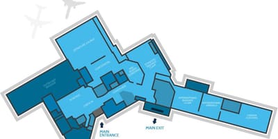 Mapa Hamilton letiště terminál