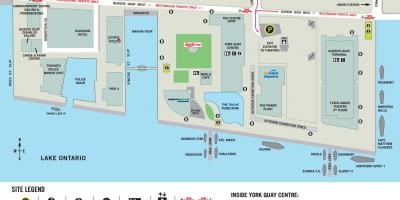 Mapa Harbourfront Centre v Toronto