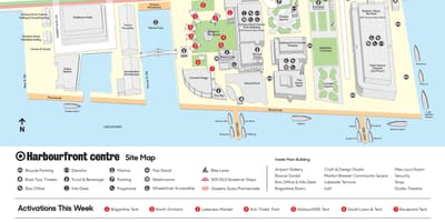 Mapa Harbourfront centre parkoviště
