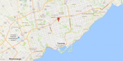 Mapa Hoggs Duté district Toronto