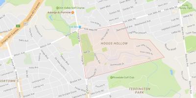Mapa Hoggs Duté sousedství Toronta