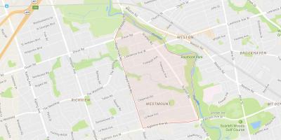 Mapa Humber Heights – Westmount sousedství Toronta