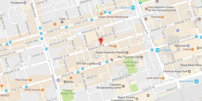 Mapa John street, Toronto