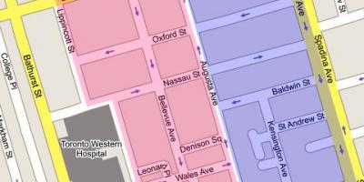 Mapa Kensington Market, Toronto City