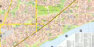 Mapa Kingston road, Toronto